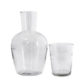 Strömshaga Karaffe Flower Edge mit Trinkglas, 2-teilig